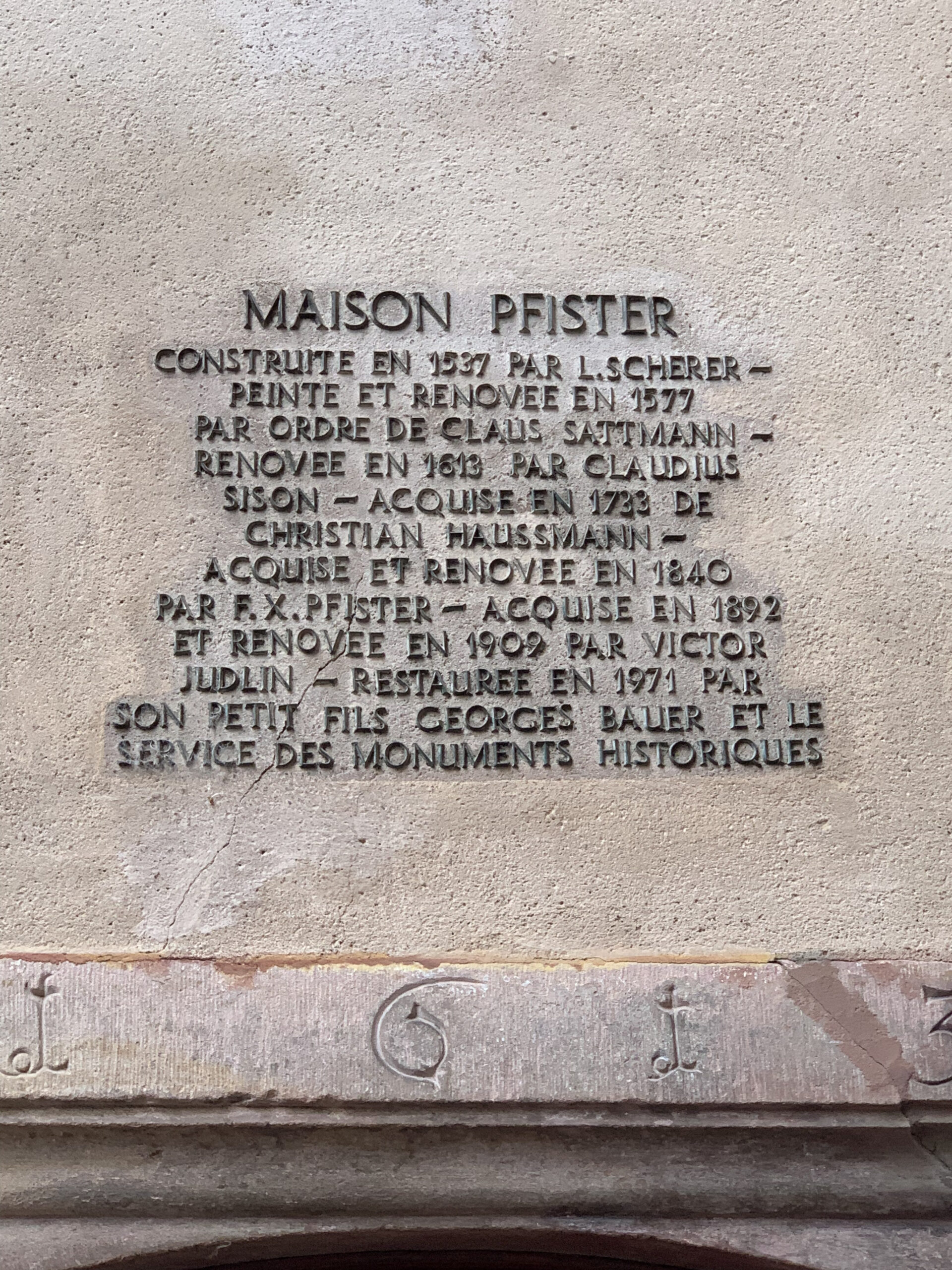 medaillon pfister Colmar info